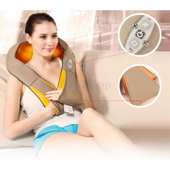 3D ШИАЦУ МАСАЖОР С 16 МАСАЖНИ ГЛАВИ