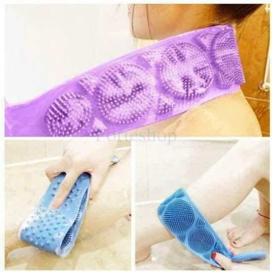 Ексфолираща Силиконова Гъба За Баня За Триене На Гърба