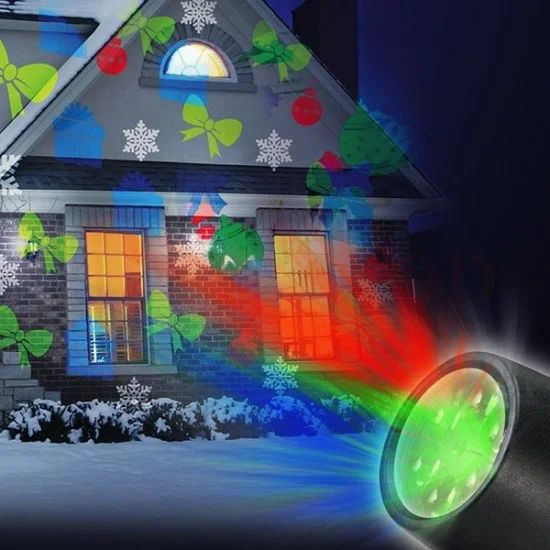 ЛАЗЕРЕН ПРОЖЕКТОР STAR SHOWER SLIDE С 12 ПРИСТАВКИ