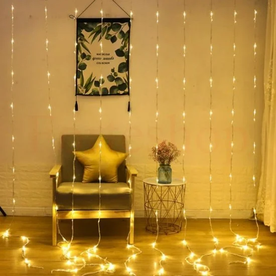 Светеща LED украса с ефект на падащ сняг