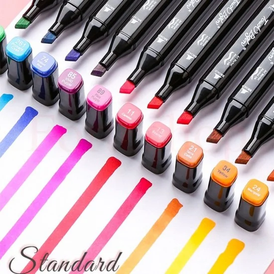 КОМПЛЕКТ 60 БРОЯ ДВУСТРАННИ МАРКЕРИ НА АЛКОХОЛНА ОСНОВА