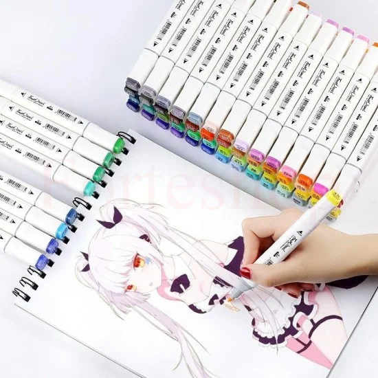 КОМПЛЕКТ 60 БРОЯ ДВУСТРАННИ МАРКЕРИ НА АЛКОХОЛНА ОСНОВА