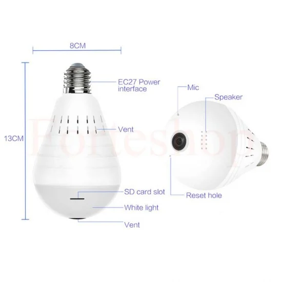 Панорамна Wifi Камера Тип Крушка