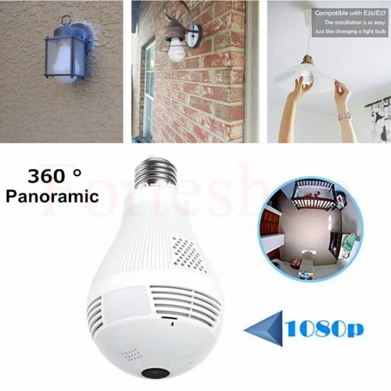 Панорамна Wifi Камера Тип Крушка