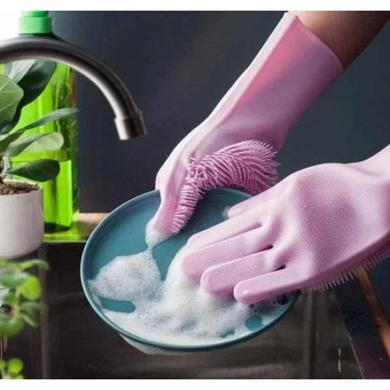 Магически силиконови ръкавици за миене на съдове