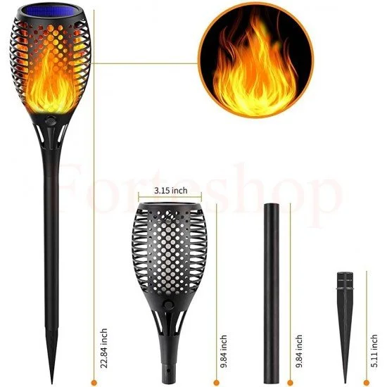 СОЛАРНА ЛАМПА ТИП ФАКЛА С ЕФЕКТ НА ПЛАМЪК