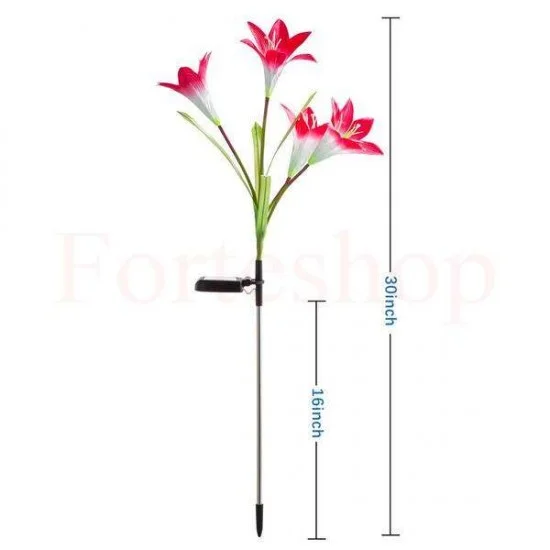 СОЛАРНА ЛАМПА ЦВЕТЕ ЛИЛИЯ