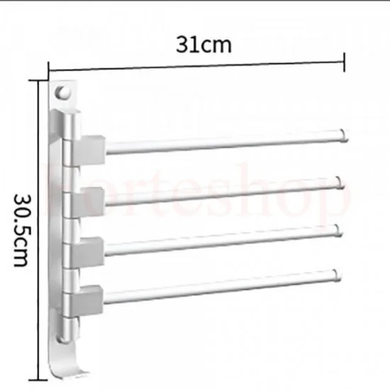 180 градусова поставка за кърпи на 4 реда