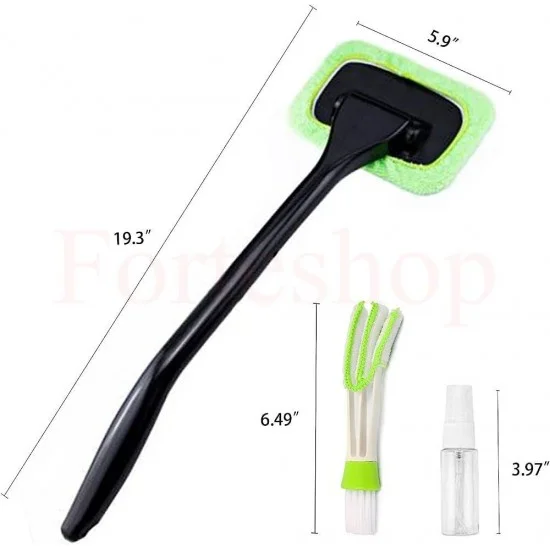 Микрофибърна четка за стъкла с ергономична дръжка