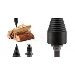 Конус за цепене на дърва за перфоратор или бормашина