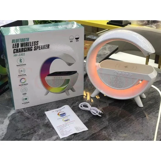 Настолна Bluetooth лампа - колонка със зарядно устройство