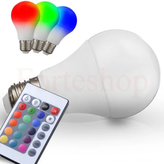 Многоцветна LED крушка с дистанциионно