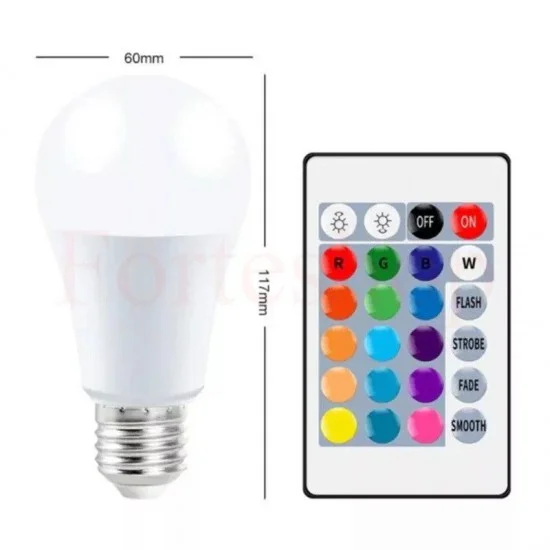 Многоцветна LED крушка с дистанциионно