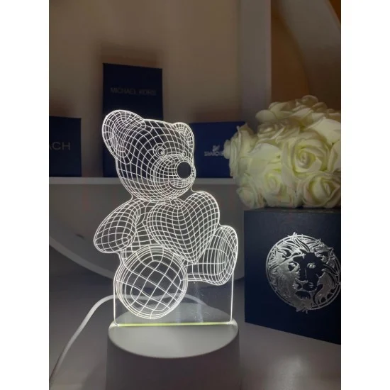 ХОЛОГРАМНА LED ЛАМПА 3D МЕЧЕ СЪС СЪРЦЕ