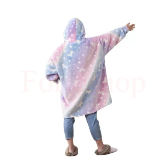 Светещ Суичър-Одеяло с Ръкави