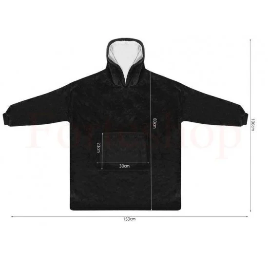 Пухкаво одеяло-суичър с ръкави