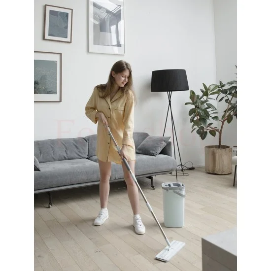 Плосък 360° моп с двукамерна кофа
