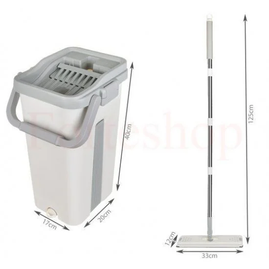 Плосък 360° моп с двукамерна кофа