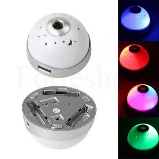 НОЩНА ЛАМПА ПРОЖЕКТОР С ЧАСОВНИК