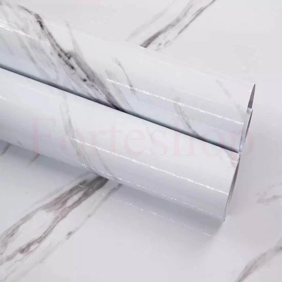 Самозалепващо фолио - бял мрамор