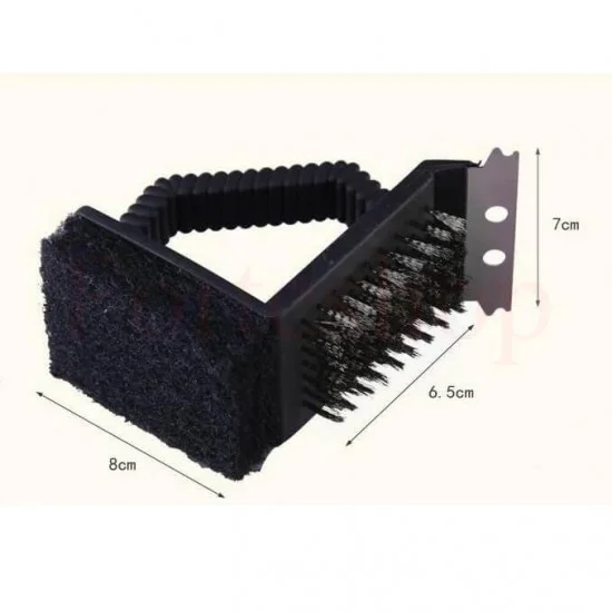 3 В 1 ТЕЛЕНА ЧЕТКА ЗА СКАРА С ГЪБА И ШПАТУЛА ГРИЛ ЧЕТКА ЗА ПОЧИСТВАНЕ