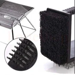 3 В 1 ТЕЛЕНА ЧЕТКА ЗА СКАРА С ГЪБА И ШПАТУЛА ГРИЛ ЧЕТКА ЗА ПОЧИСТВАНЕ