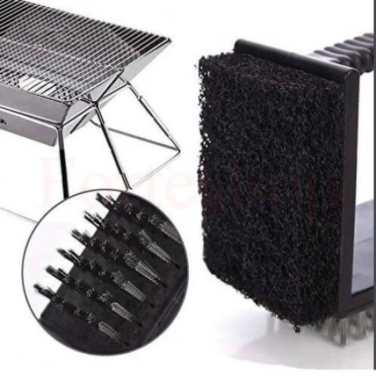 3 В 1 ТЕЛЕНА ЧЕТКА ЗА СКАРА С ГЪБА И ШПАТУЛА ГРИЛ ЧЕТКА ЗА ПОЧИСТВАНЕ