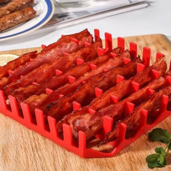 ОРЕБРЕНА СИЛИКОНОВА ПОДЛОЖКА ЗА ПЕЧЕНЕ В AIR FRYER