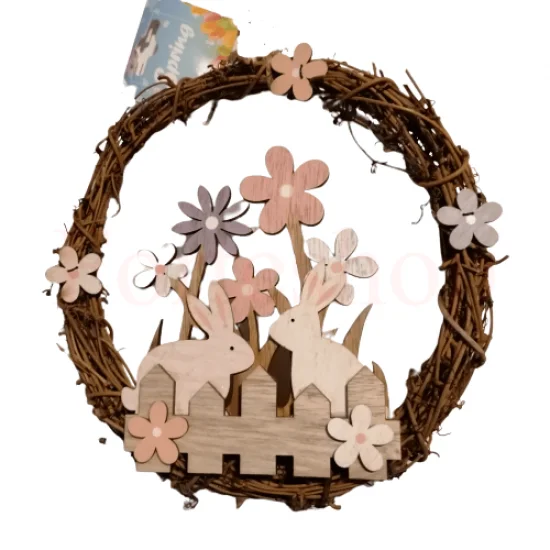 ВЕЛИКДЕНСКИ ВЕНЕЦ ЗА ВРАТА СЪС ЗАЙЧЕТА