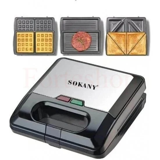 3 В 1 КОБИНИРАН ТОСТЕР ЗА САНДВИЧИ, ГОФРЕТИ И ПОНИЧКИ