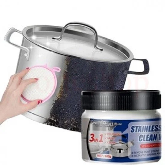 ПРЕПАРАТ ЗА ПРЕМАХВАНЕ НА ПЕТНА ПО КУХНЕНСКИ МЕТАЛНИ СЪДОВЕ