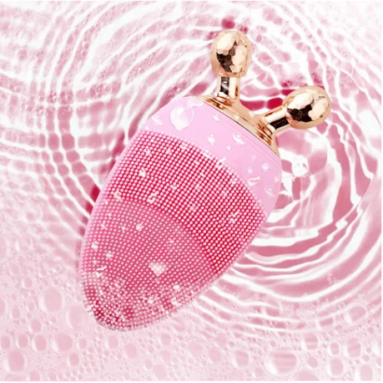 Масажор за лице със звукова четка и въртящи 3D топки