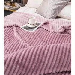 Поларено одеяло - Розово