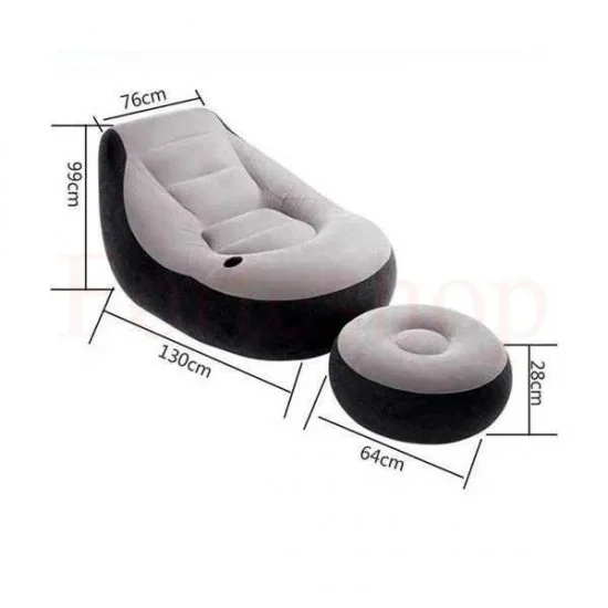 КОМПЛЕКТ НАДУВАЕМО КРЕСЛО С ТАБУРЕТКА