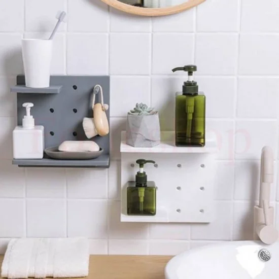 Пластмасова етажерка за стена