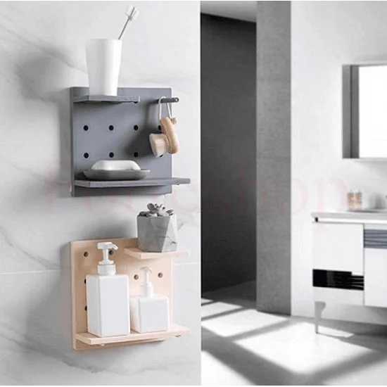 Пластмасова етажерка за стена