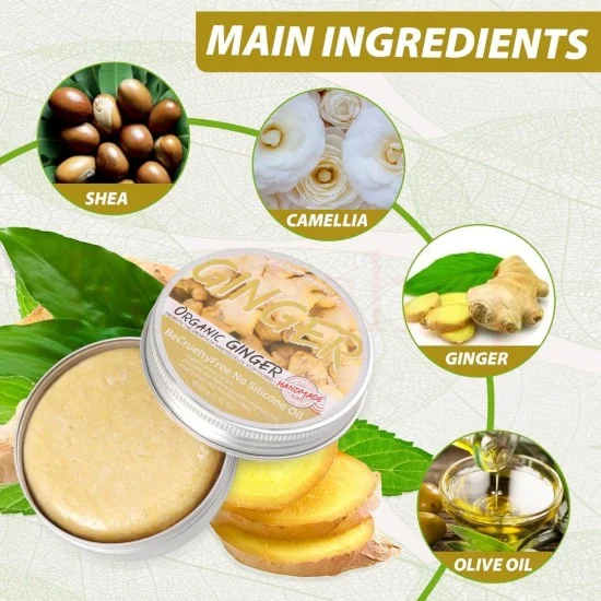 Натурален сапунен шампоан за растеж на косата с джинджифил