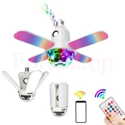 Звездна сгъваема RGB крушка и безжична колонка