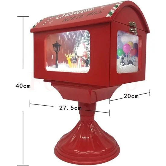 Коледна декоративна музикална пощенска кутия