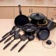13 частов комплект съдове за готвене с тенджери и тиган