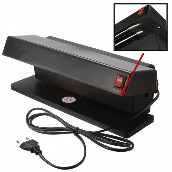 UV детектор за фалшиви банкноти с двойна ултравиолетова лампа