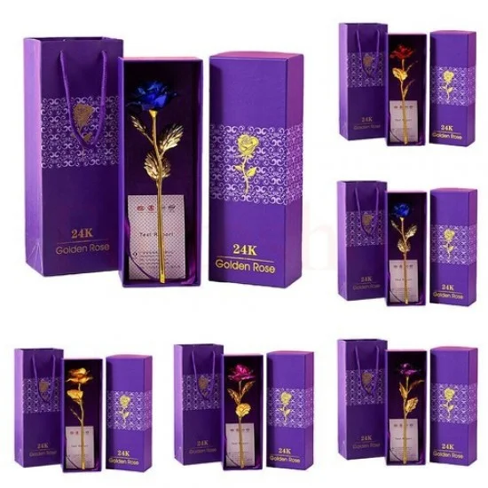 24K златна роза в подаръчна кутия