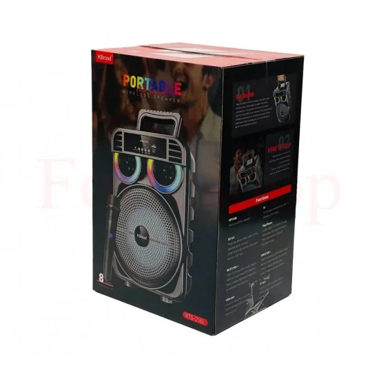 Bluetooth караоке колонa KTS-2161 с микрофон и LED светлини