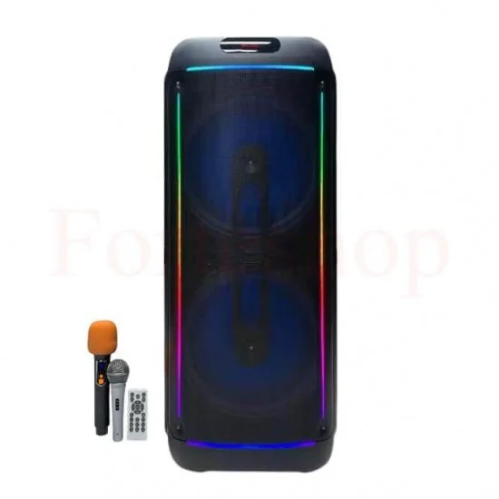 Караоке колонa KTS-1939 с два 15 инчови баса и RGB светлини