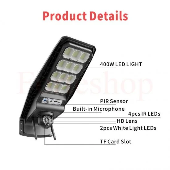 соларна лампа с камера jortan 83088 wifi