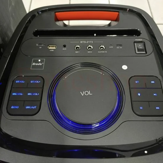 brodu bts-2173 bluetooth karaoke speaker dual 8 inch