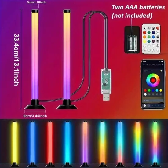 RGB LED Light Bar – Геймърско осветление за бюро с приложение и дистанционно управление