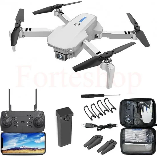 Дрон E88 с 4K камера – сгъваем мини дрон с WiFi