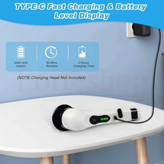 електрическа почистваща четка 9 в 1 безжичен скрубер за баня