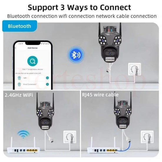 wifi камера 9mp 4k ptz с нощно виждане и AI проследяване